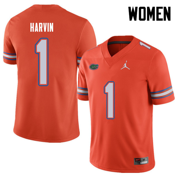 Jordan Brand Women #1 Percy Harvin Florida Gators College Football Jerseys Sale-Orange - Click Image to Close